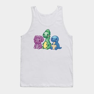 Dinosaur Collection blue purple green Tank Top